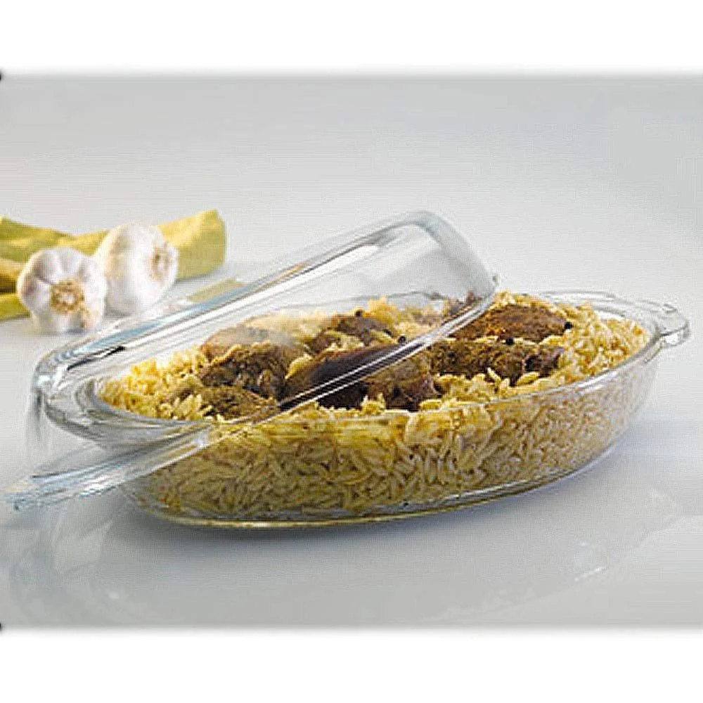 Форма для запікання Borcam овальна зі скляною кришкою 3,6 л, фото №3 Форма для запікання Borcam овальна зі скляною кришкою 3,6 л, фото №3