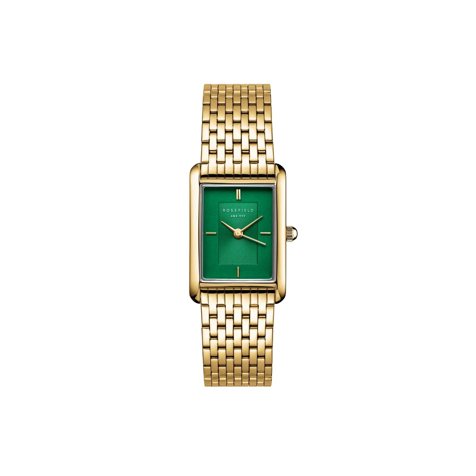 Годинник Rosefield Heirloom Emerald Green з смарагдово-зеленим циферблатом та золотим корпусом 23.5 x 30.6 мм HEGSG-H05, фото №1