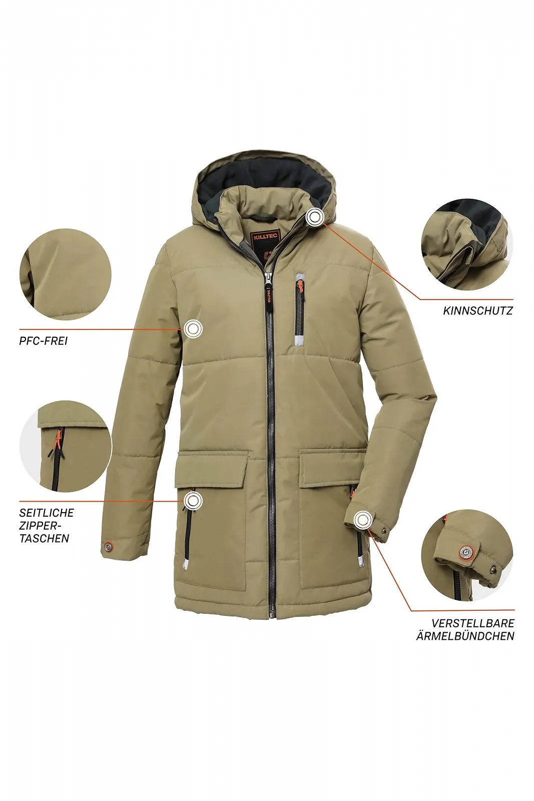 Куртка стеганная с капюшоном Killtec Kow 135 Bys Qltd Prk для мальчиков, водоотталкивающая, фото №3 Куртка стеганная с капюшоном Killtec Kow 135 Bys Qltd Prk для мальчиков, водоотталкивающая, фото №3