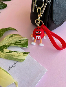 Брелок М&MS, червоний, для ключів, рюкзака, сумки, 5.8 см synthetic.ua - Фото 1