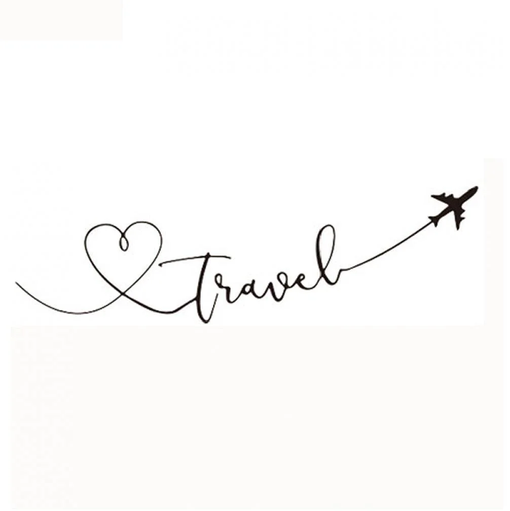 Наклейка на стіну Travel Thematic Quote Word 58 x 17 см PVC, фото №1