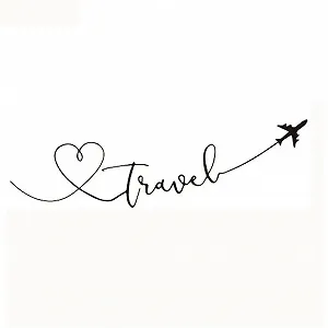 Наклейка на стіну Travel Thematic Quote Word 58 x 17 см PVC - Фото 1