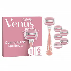 Бритва для женщин Gillette Venus ComfortGlide Spa Breeze с 6 сменными кассетами - Фото 1