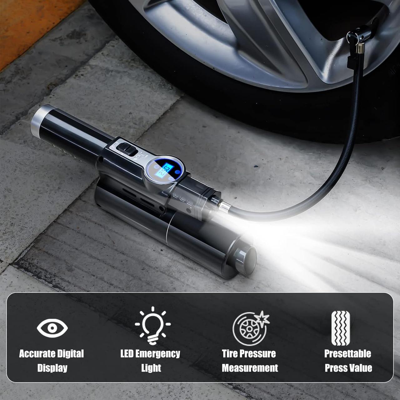 Пылесос автомобильный 4 в 1 Vacuum USB 120 Вт Мощный с компрессором для авто LY-8018, фото №6