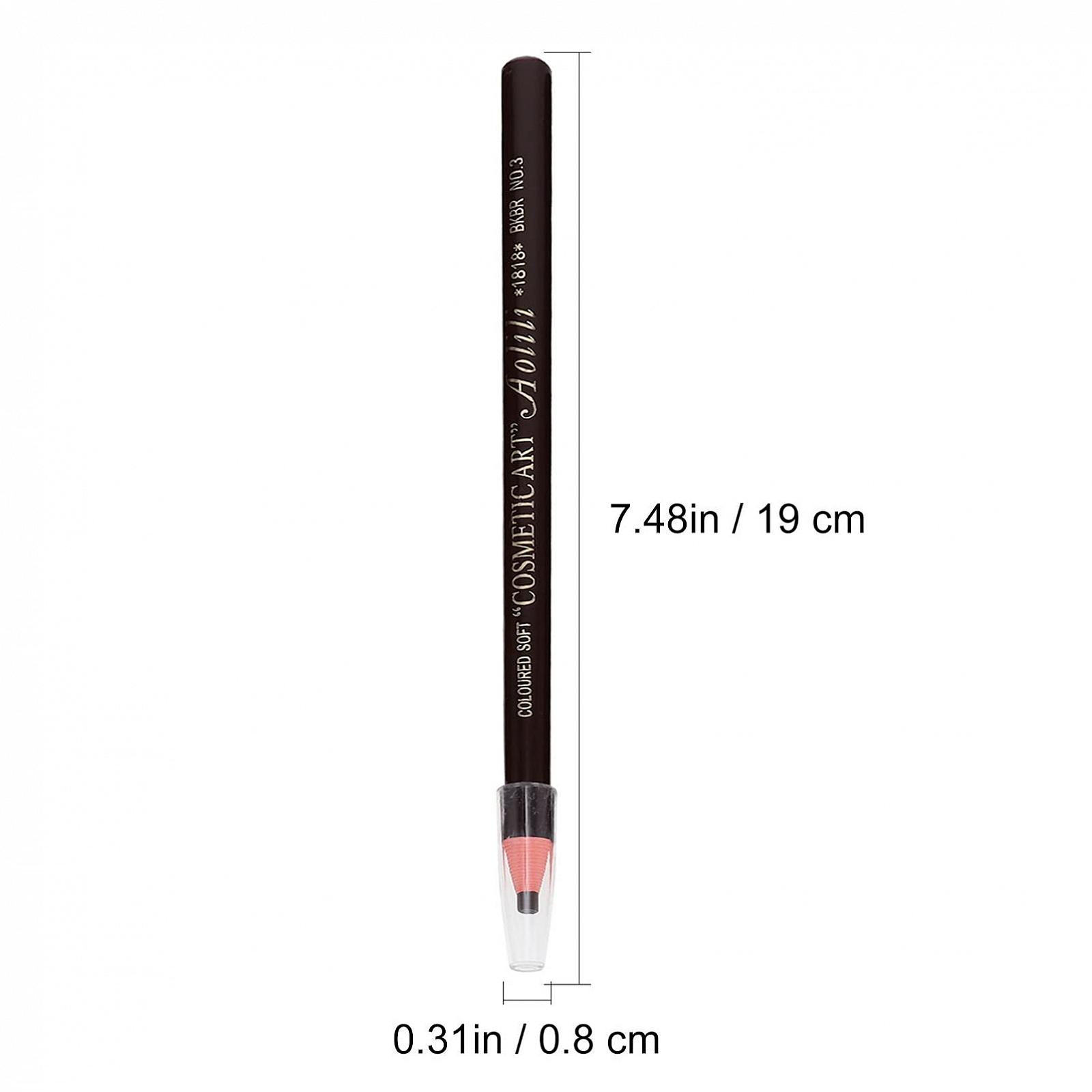 Олівець для брів Uonlytech Microblading Eyebrow Peel Off Pencil Чорний Упаковка з 10 штук, фото №6