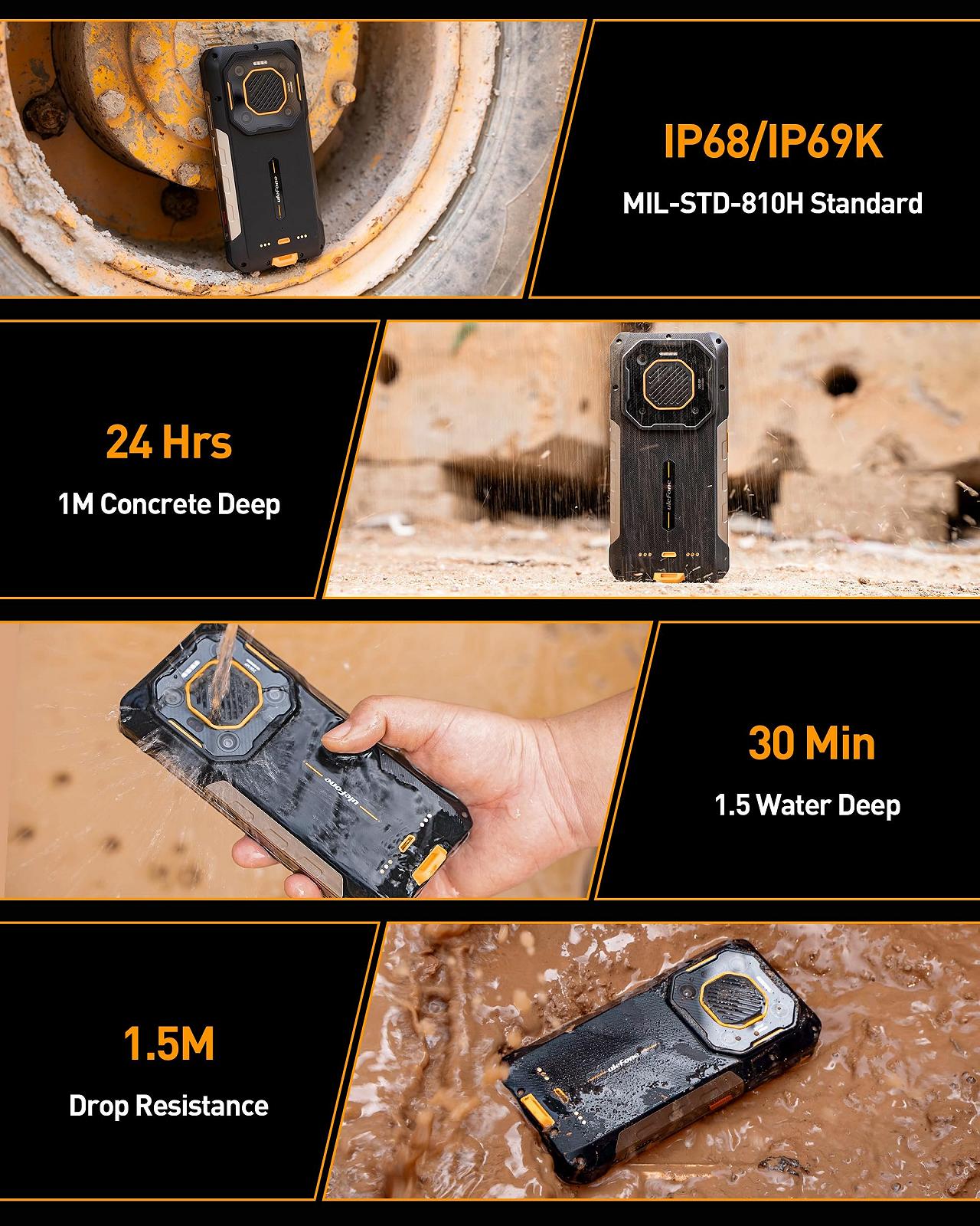 Смартфон Ulefone Armor 26 Ultra 5G 24GB+512GB 200MP+64MP 6.78" FHD+ 120Hz 15600mAh 120W, фото №8