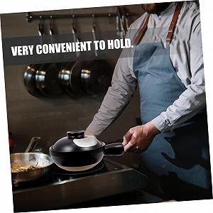 Ківш керамічний з кришкою та ручкою Термостійкий synthetic.ua - Фото 1