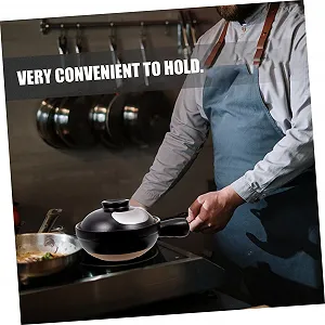 Кастрюля керамическая с крышкой и ручкой Маленькая Термостойкая synthetic.ua - Фото 1