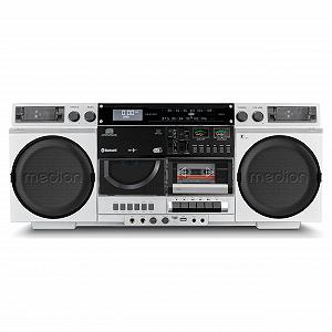 Ретро магнитола MEDION P66538 с CD-плеером, USB, SD, CD, кассеты MC, DAB+ радио, телескопическая антенна, Bluetooth, кассетная дека, функция записи, питание от батарей - Фото 1