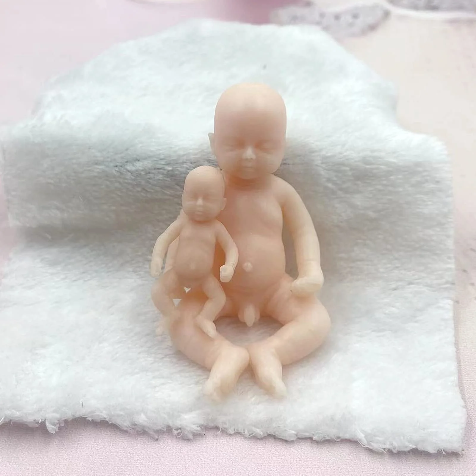 Лялька COSDOLL Reborn Baby Повністю Силіконова Реалістична Дитяча Близнюки 5 см і 10 см, фото №2