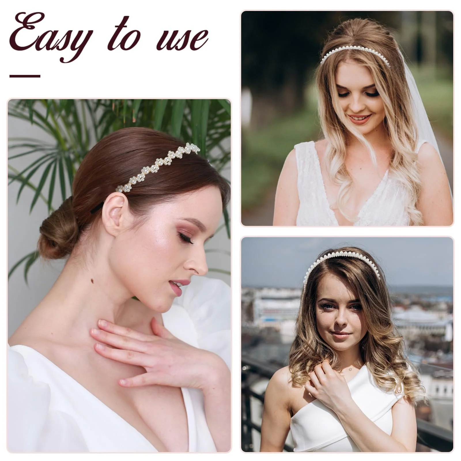 Обруч Стразы Имитация Жемчуга, фото №5