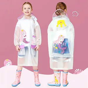 Дитячий водонепроникний дощовий плащ-пончо synthetic.ua - Фото 1