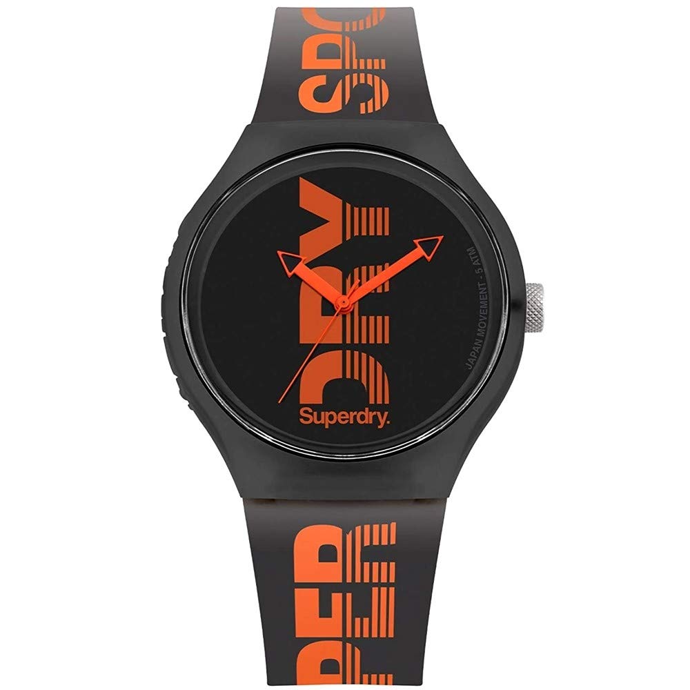 Чоловічий аналоговий кварцовий годинник Superdry SYG189BO з силіконовим ремінцем, фото №1