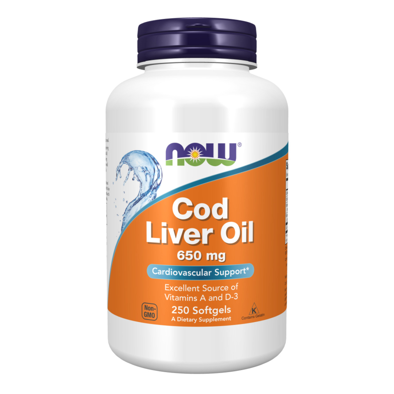 Cod Liver Oil 650mg 250 sgels, фото №1