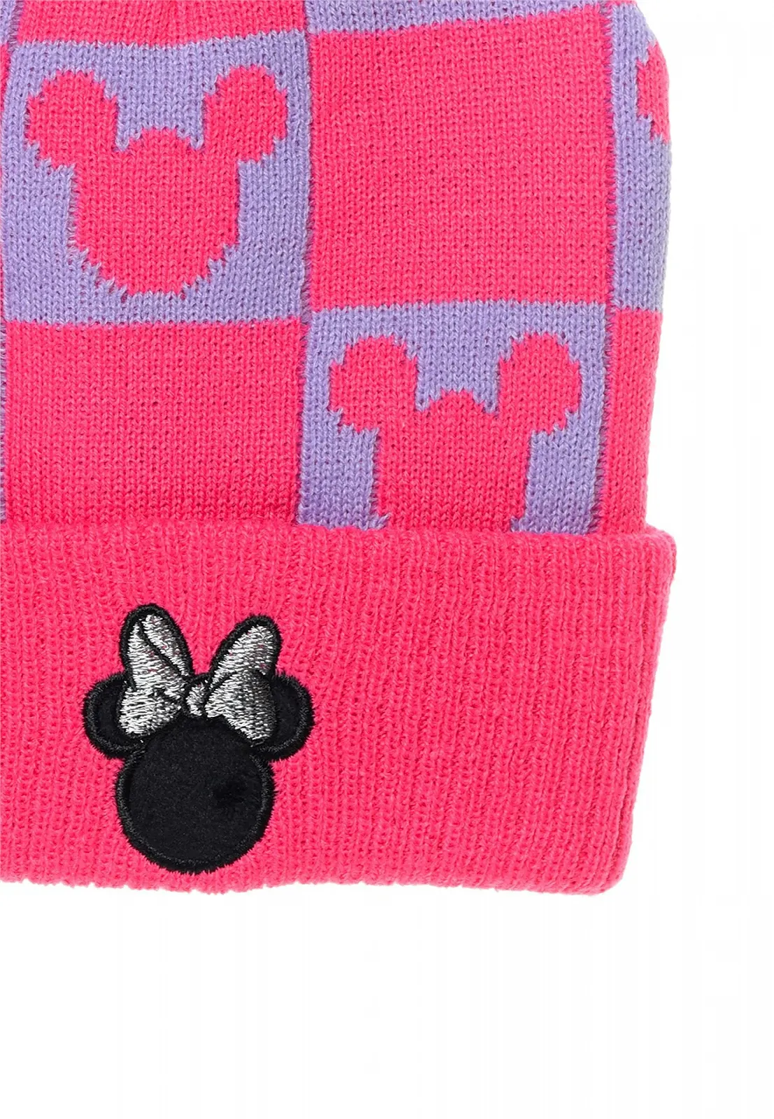 Шапка дитяча Minnie Mouse Зимова Вязана, рожева, фото №3