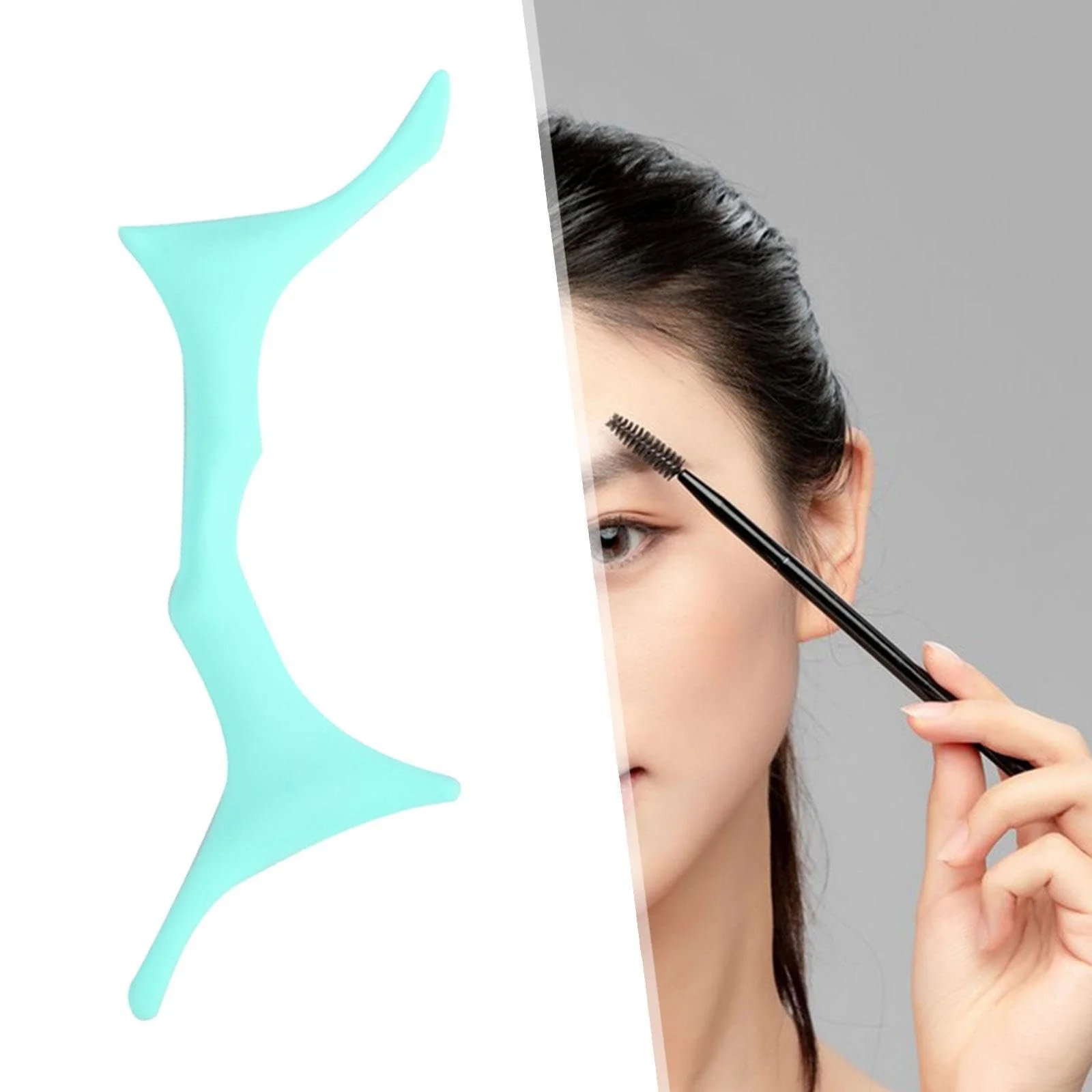 Шаблон для макіяжу Hilfsmittel Eyeliner Schablone універсальний м'який гладкий для початківців блакитний, фото №2