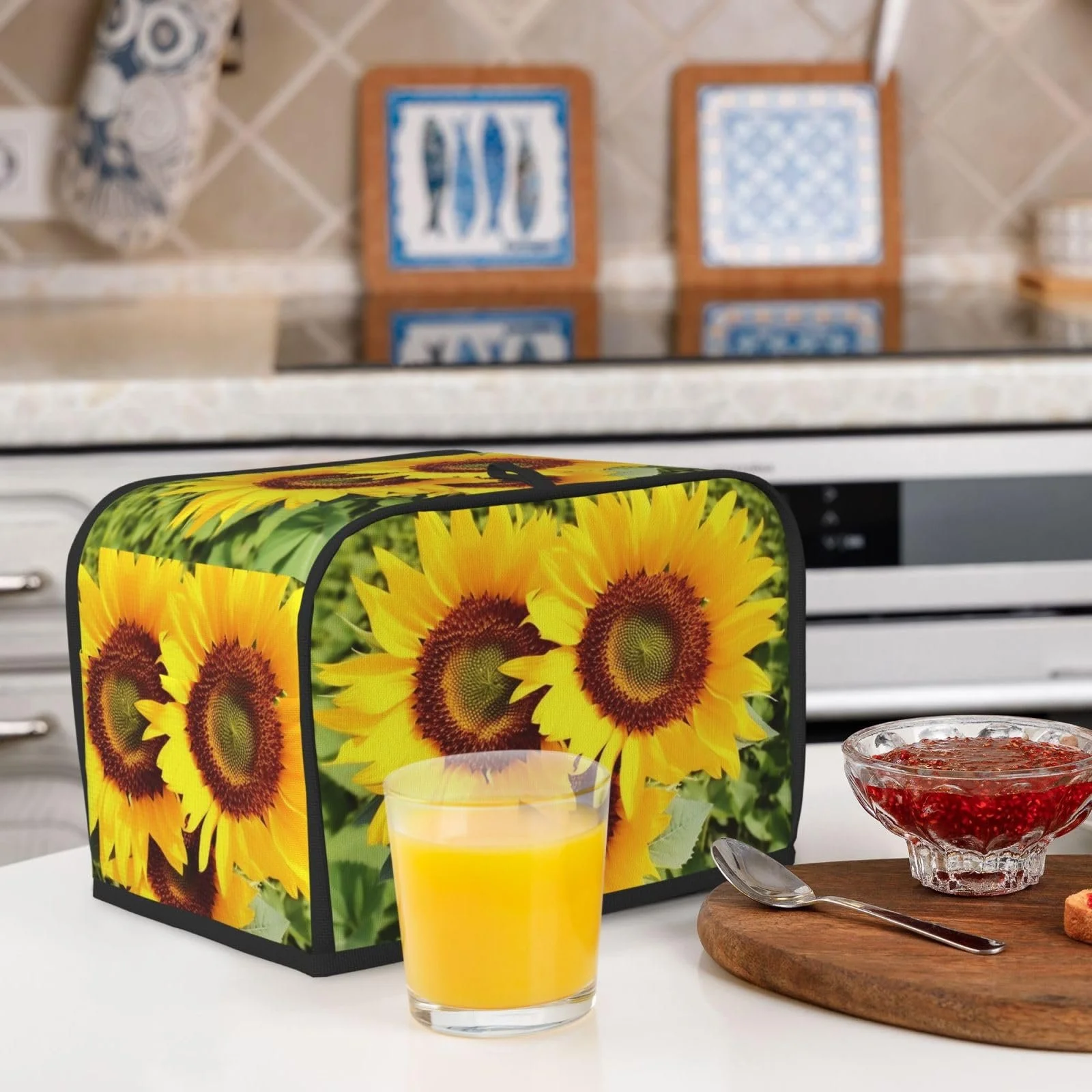 Чохол для тостера у формі серця Соняшник для 2 скибочок Універсальний розмір, фото №6