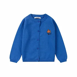 Вязаный кардиган Ok Kids для осени и зимы, свитер с круглым вырезом для мальчиков и девочек, теплая нижняя рубашка, свитер, куртка (12 месяцев - 8 лет) - Фото 1