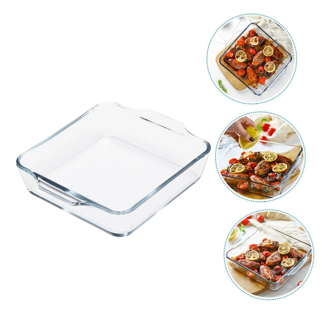 Форма для запекания Термостойкая Овальная с двойной ручкой Легкая очистка, фото №4