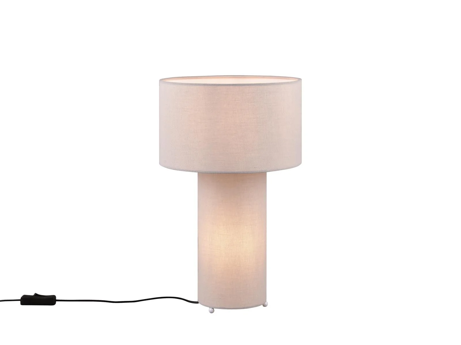 Настільна лампа meineWunschleuchte Large Bauhaus Style Тканинна Висота 40 см Сіра, фото №1