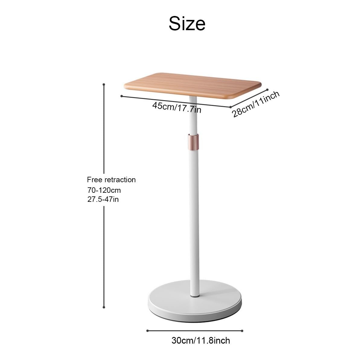 Підлогова Стійка для Проєктора Ноутбука Регульована Висота для Сидіння або Стояння в Офісі 70-120 см, фото №4
