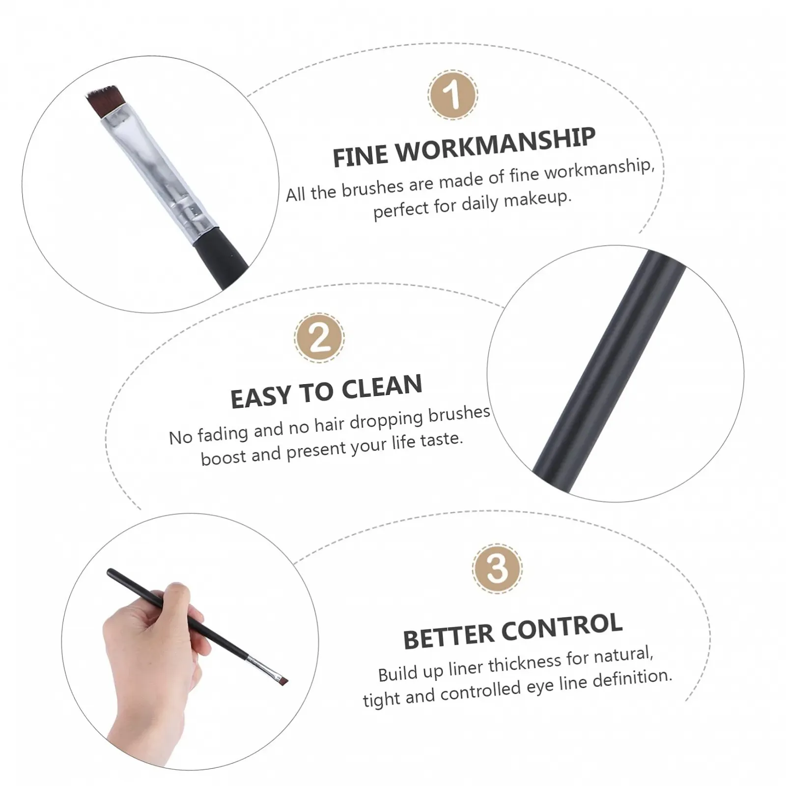 Пензлі для брів Ipetboom Кутовий Аплікатори для макіяжу, фото №7