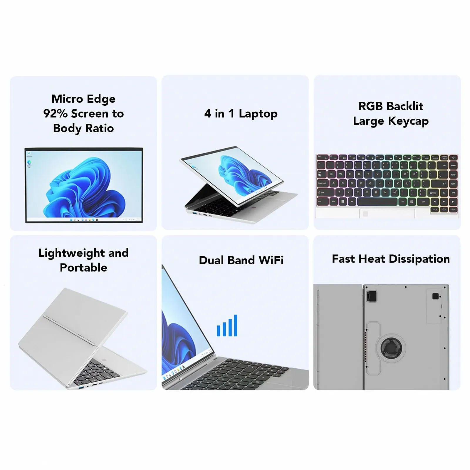 Планшет Zunate 14 дюймів сенсорний PC з Quad Core CPU 16GB + 256GB, фото №7 Планшет Zunate 14 дюймів сенсорний PC з Quad Core CPU 16GB + 256GB, фото №7