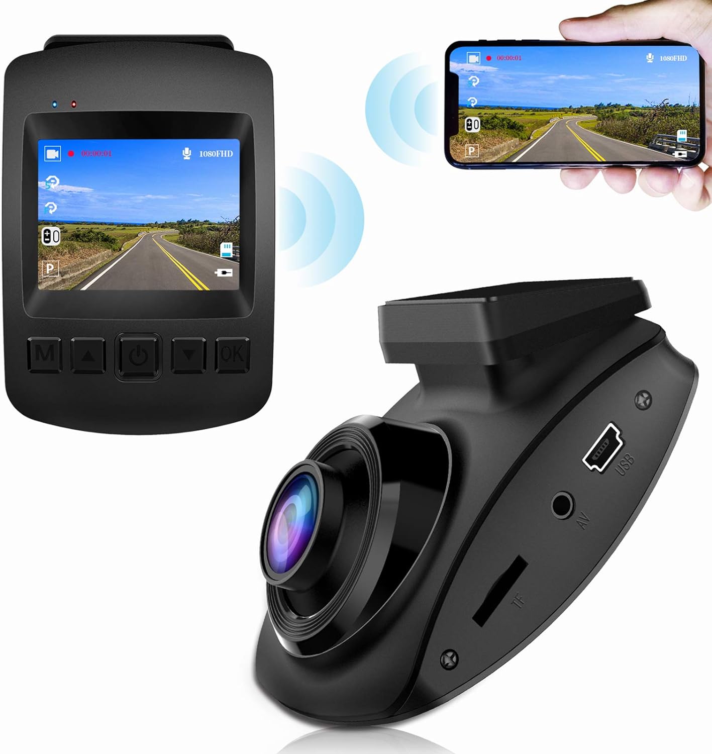 Автомобильный видеорегистратор CHORTAU B-T007 Full HD WiFi, фото №1