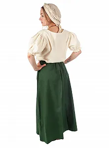 Спідниця Середньовічна Andracor Широка Розкльошена Еластичний пояс, Зелена synthetic.ua - Фото 1