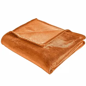 Покривало casa pura Фланель 150 x 200 см Коричнева Grace - Фото 1