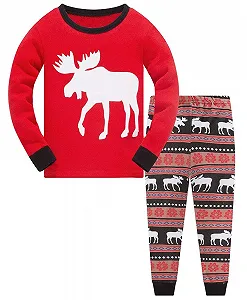Піжама TEDD Новорічна дитяча для хлопчиків комплект з 2 предметів, з довгими рукавами, бавовняна - Фото 1