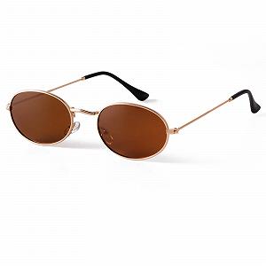 Солнцезащитные очки Овальные Laurinny Ретро 90-х Винтажные Металлическая оправа synthetic.ua - Фото 1