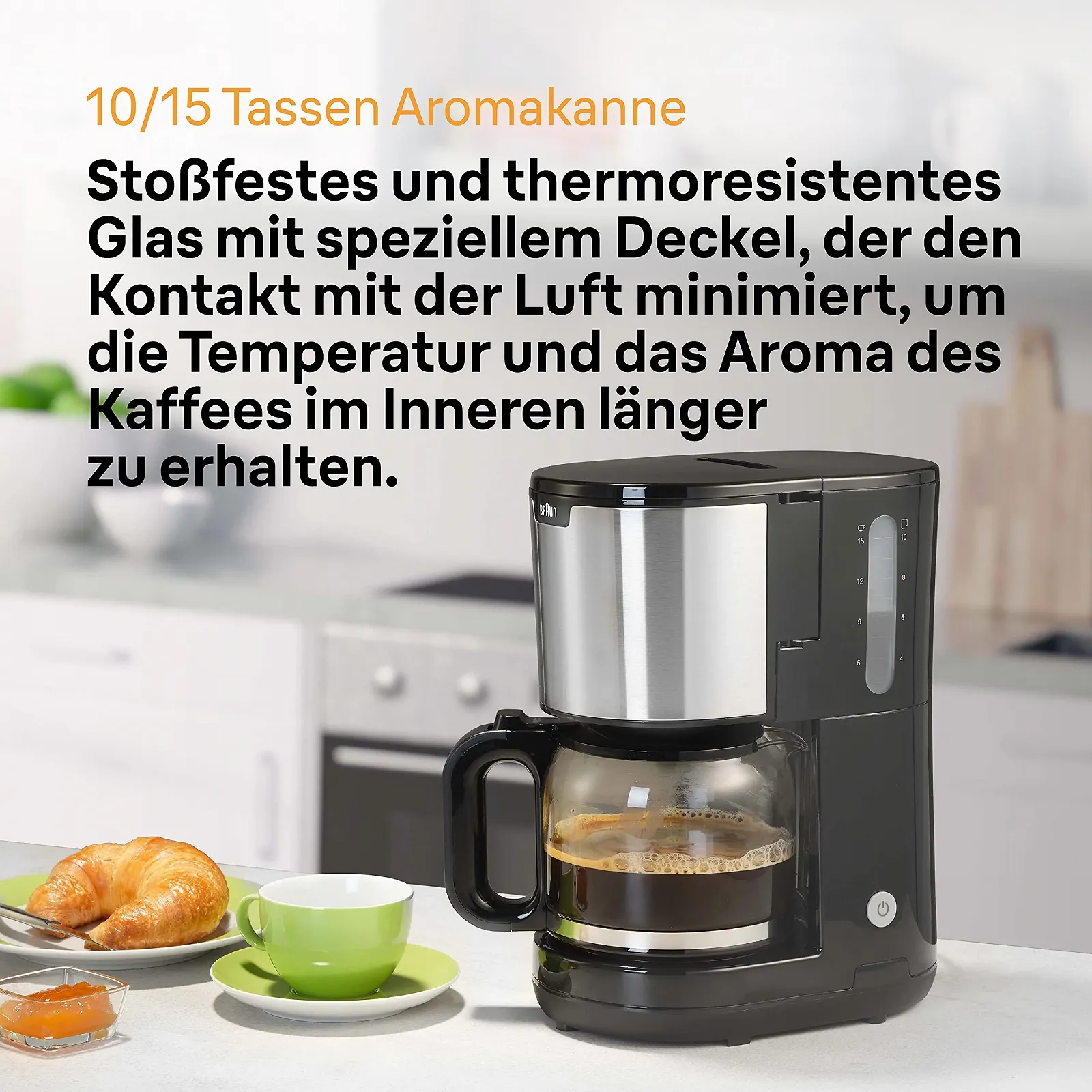 Капельная кофеварка Braun PurShine KF 1500 BK OptiBrew 1000 Вт черная, фото №5