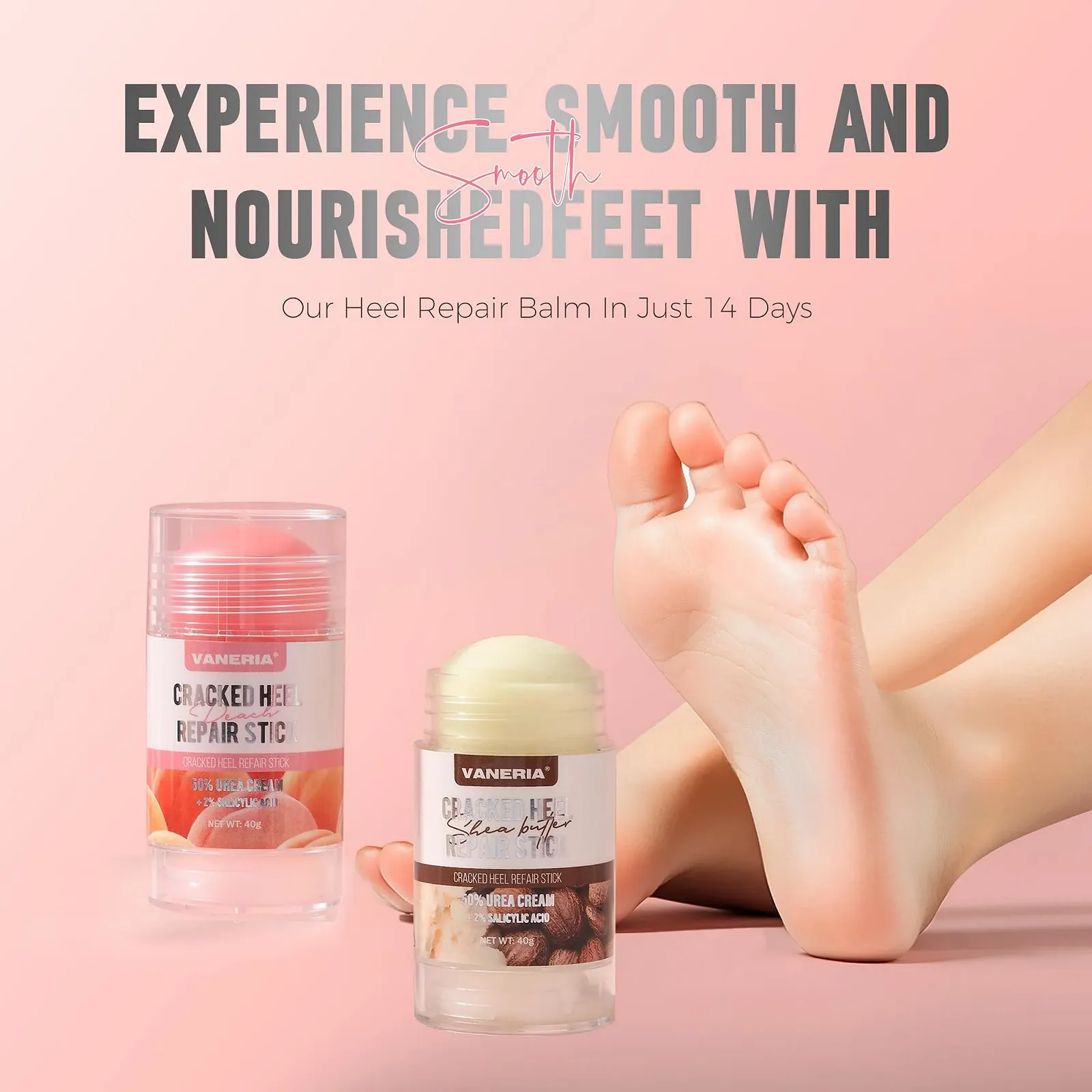 Крем-стик для ног VANERIA с маслом ши и кокоса, от трещин, 40 г (аромат ши), фото №3