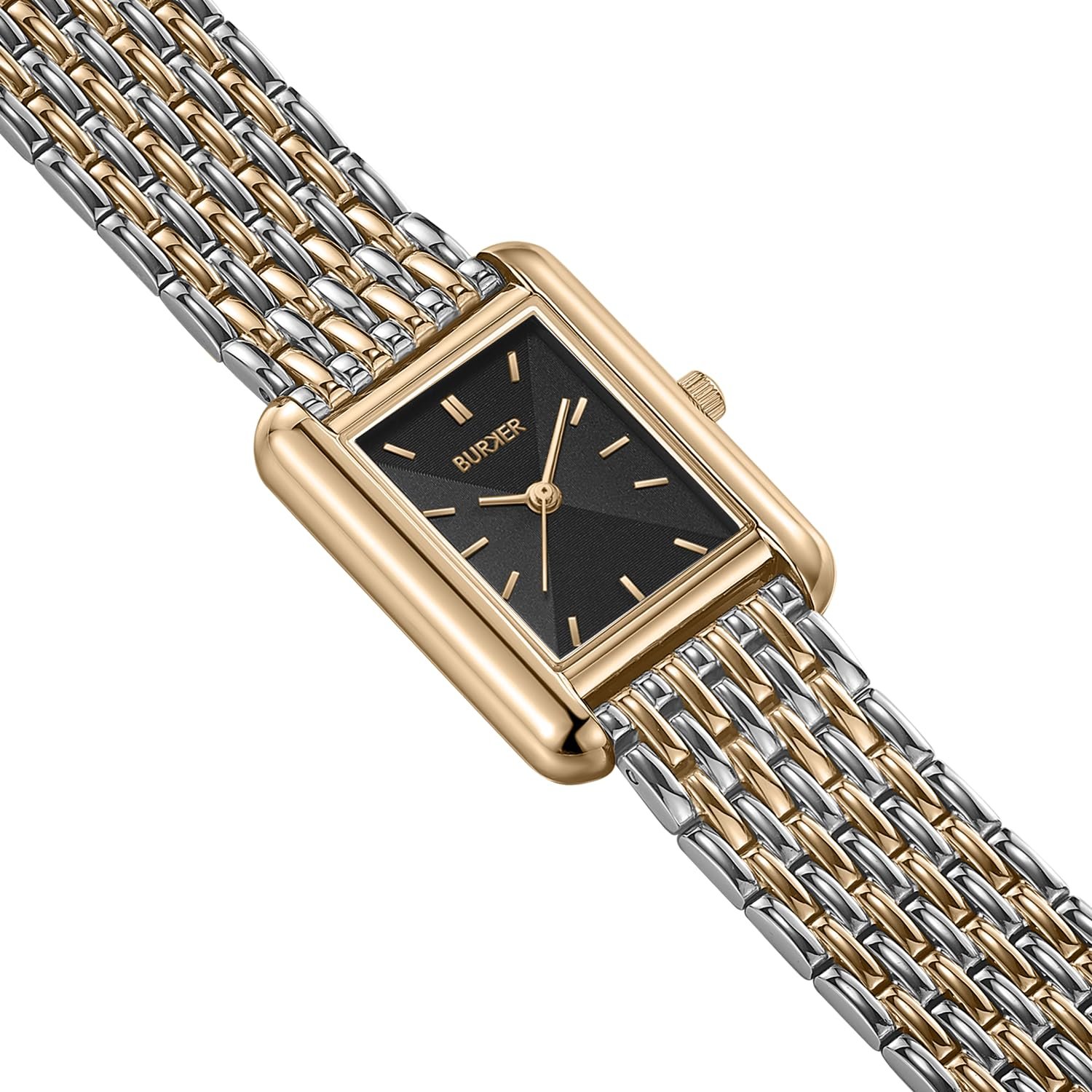 Женские Часы BURKER Olivia Квадратные Женские Часы Браслет из звеньев Нержавеющая Сталь Аналоговые Кварцевые 3 ATM Водонепроницаемые - 29 мм - Черный Золотой Серебряный, фото №2 Женские Часы BURKER Olivia Квадратные Женские Часы Браслет из звеньев Нержавеющая Сталь Аналоговые Кварцевые 3 ATM Водонепроницаемые - 29 мм - Черный Золотой Серебряный, фото №2