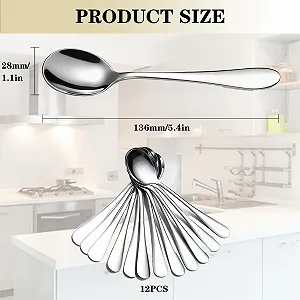 Ложки для эспрессо Demitasse, 12 шт, 13.6 см synthetic.ua - Фото 1