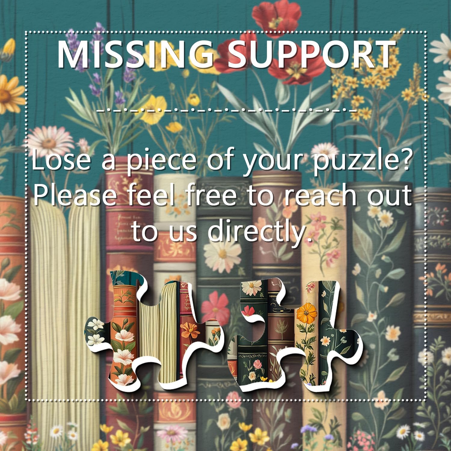 Пазл Vintage Wildflower Book 1000 елементів Квіткова книжкова полиця, фото №5