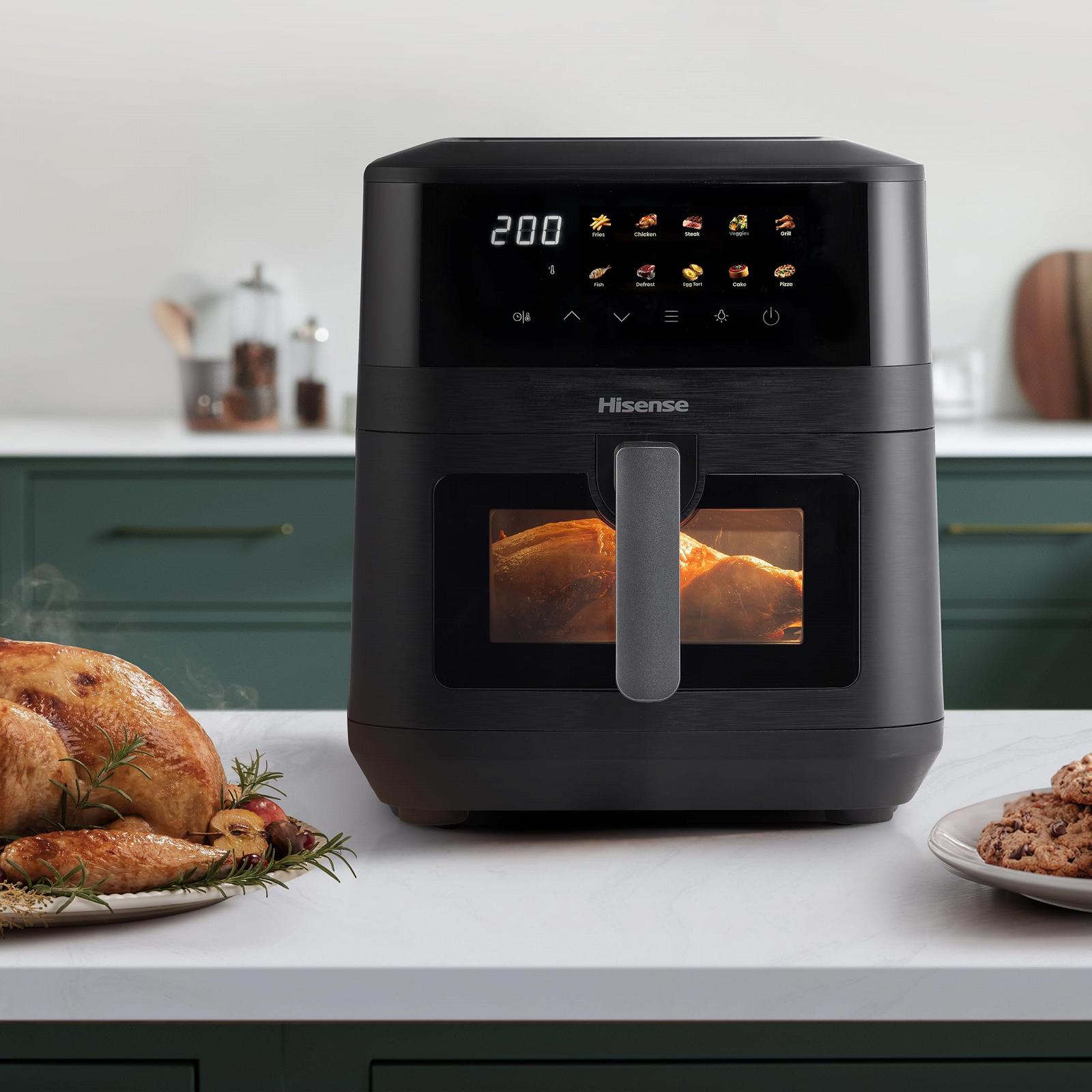 Мультипіч Hisense HAF2100DCD 2100 Вт 7.7 л 10 програм Black 40.1 x 31 x 35 см, фото №16 Мультипіч Hisense HAF2100DCD 2100 Вт 7.7 л 10 програм Black 40.1 x 31 x 35 см, фото №16
