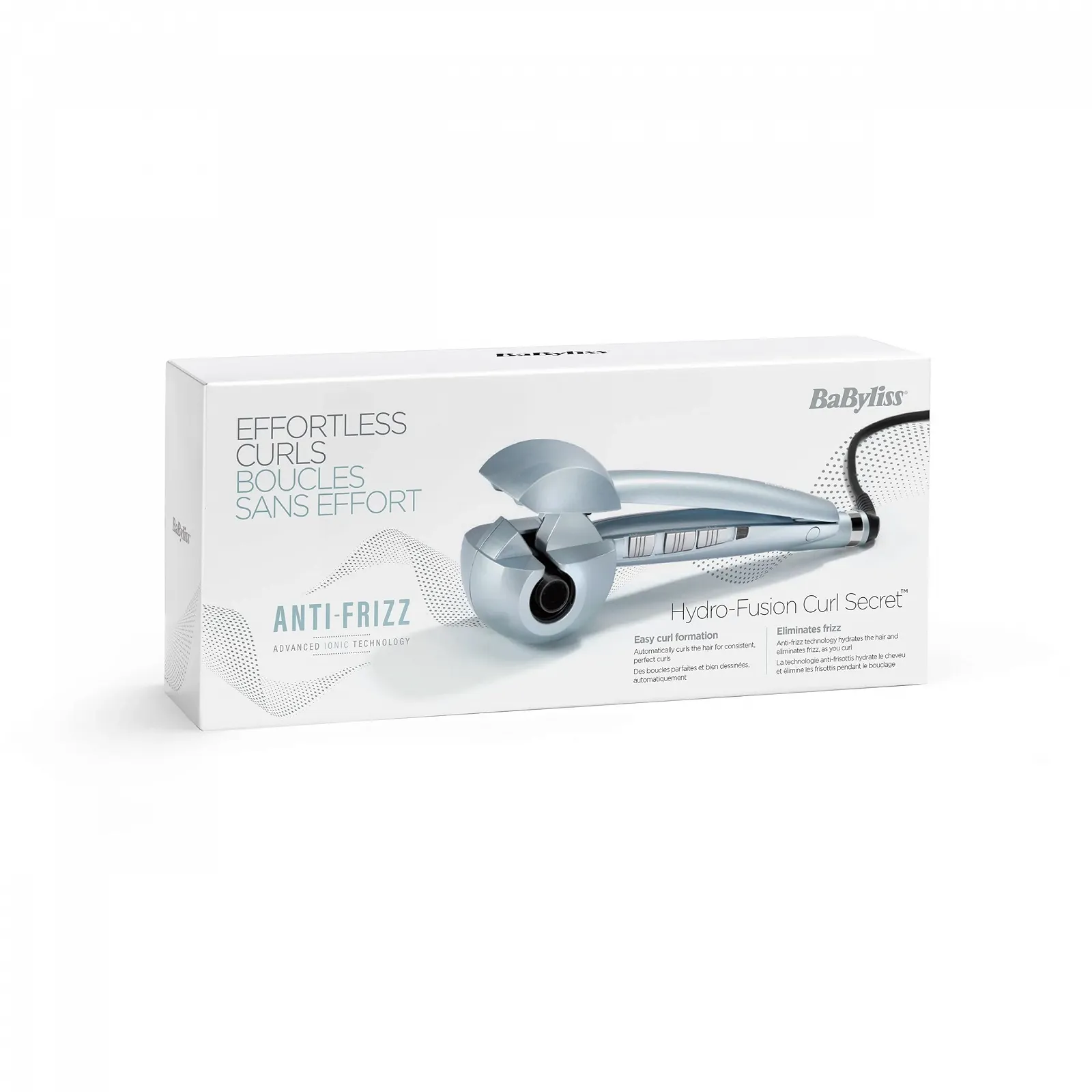 Автоматическая плойка BaByliss Hydro Fusion Curl Secret C1700E с 3 настройками завитков, технологией Anti-Frizz, для крупных и мелких локонов и волн, фото №2 Автоматическая плойка BaByliss Hydro Fusion Curl Secret C1700E с 3 настройками завитков, технологией Anti-Frizz, для крупных и мелких локонов и волн, фото №2