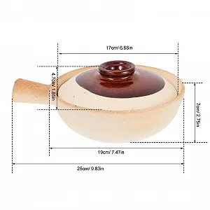 Кастрюля керамическая PRETYZOOM китайская с крышкой компактная synthetic.ua - Фото 1