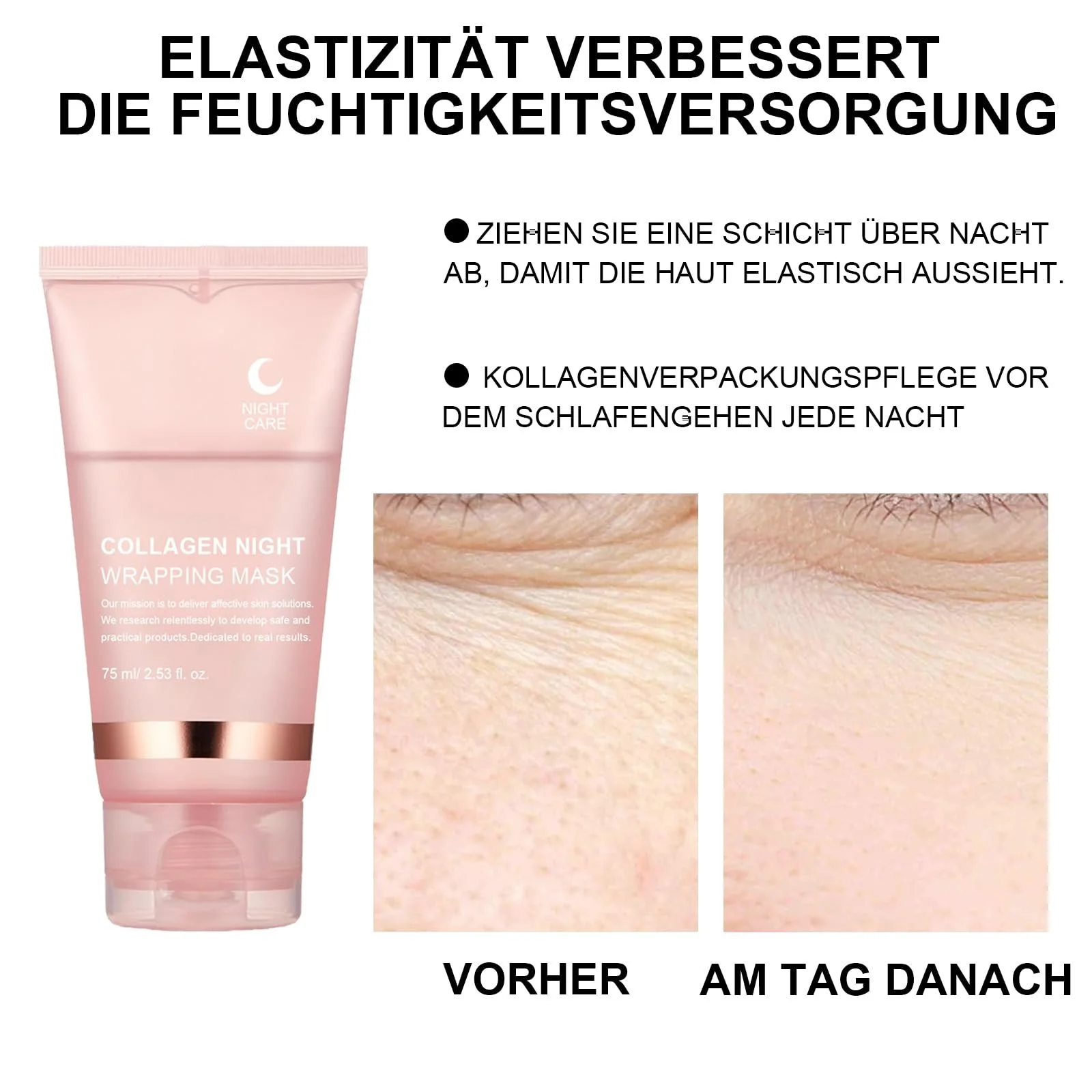 Ночная маска для лица с коллагеном, набор 2 шт., фото №3