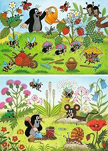 Детский пазл Ravensburger Крот в саду 2 x 24 элемента synthetic.ua - Фото 1