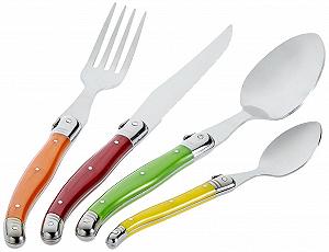 Набір столових приборів Laguiole Pradel Excellence I7214P, 24 предмети, пастельні ручки synthetic.ua - Фото 1