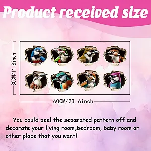 3D Наклейки на стіну SUPERDANT Птахи 8 шт. Кольоровий synthetic.ua - Фото 1