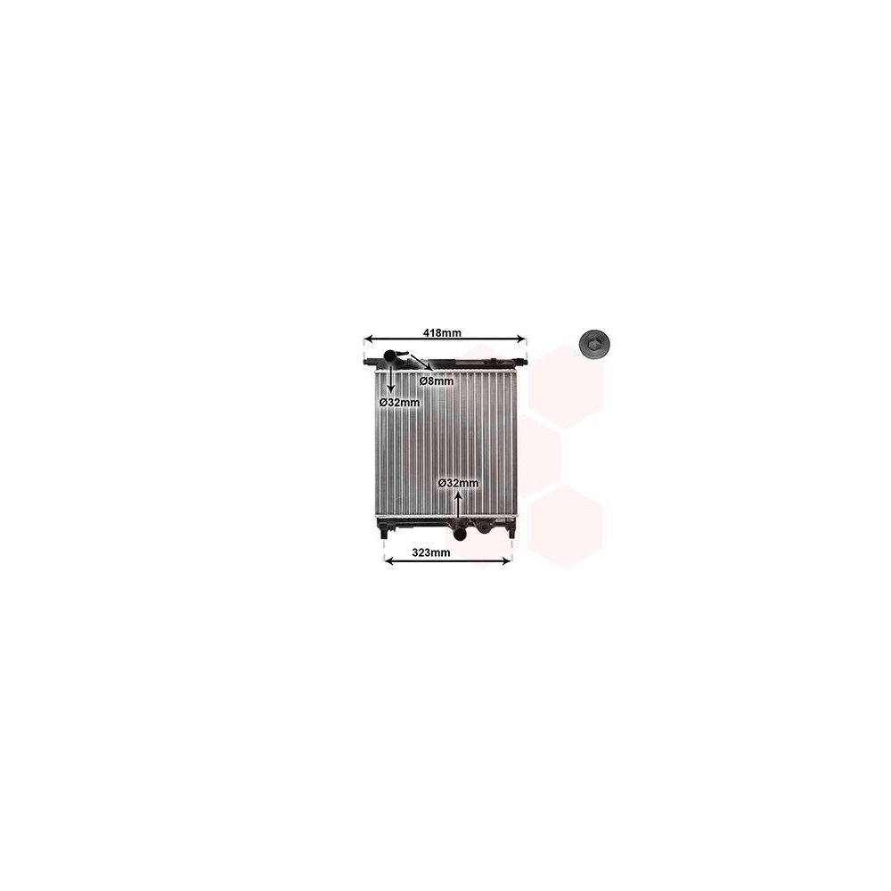 Радиатор охлаждения двигателя VAN WEZEL IR PLUS 58002325 для SEAT SKODA VW VAG, фото №1