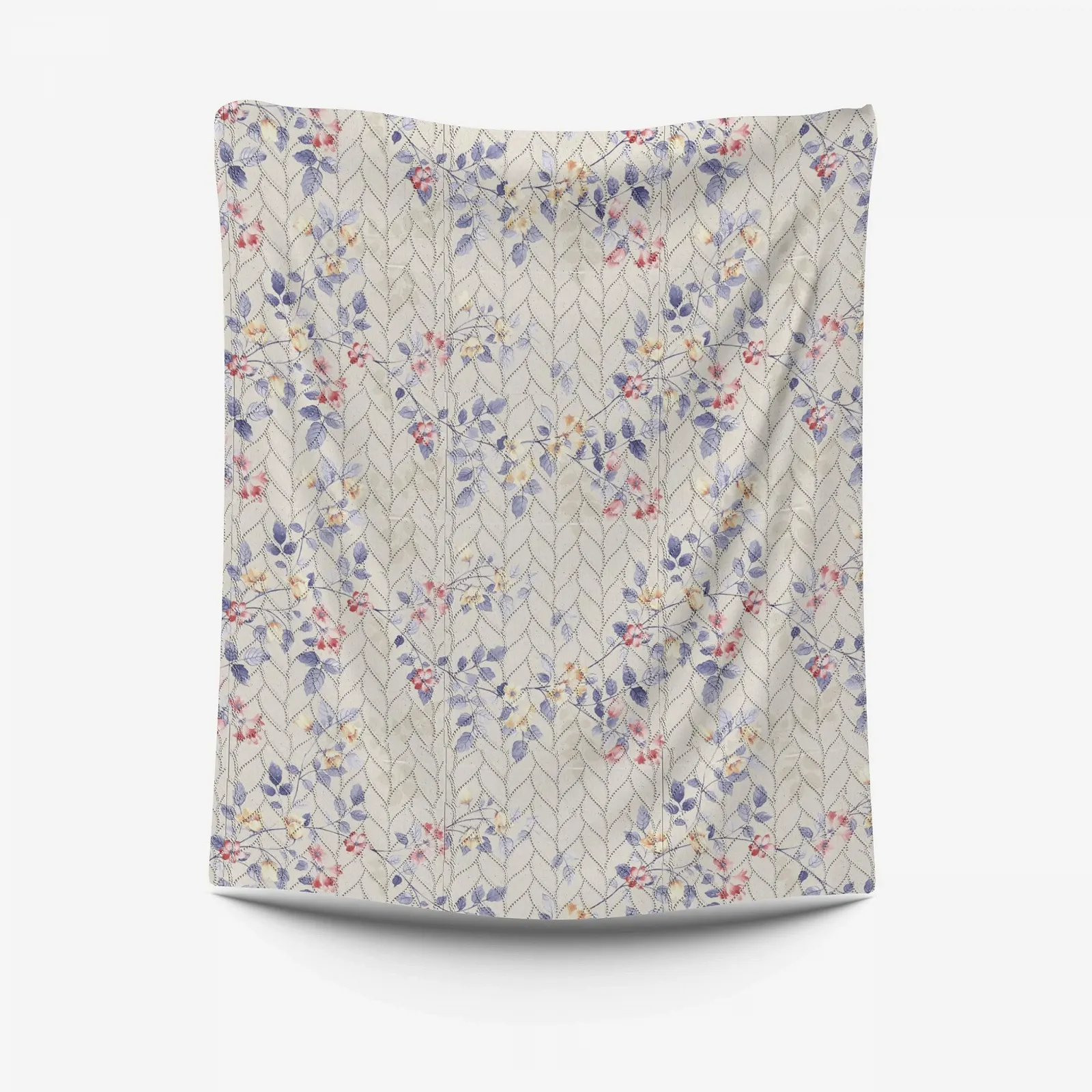 Покривало HOME ZEN HOUSEHOLD LINEN Літо Двостороннє Art Lotus 100 г Квітковий бежевий, фото №2