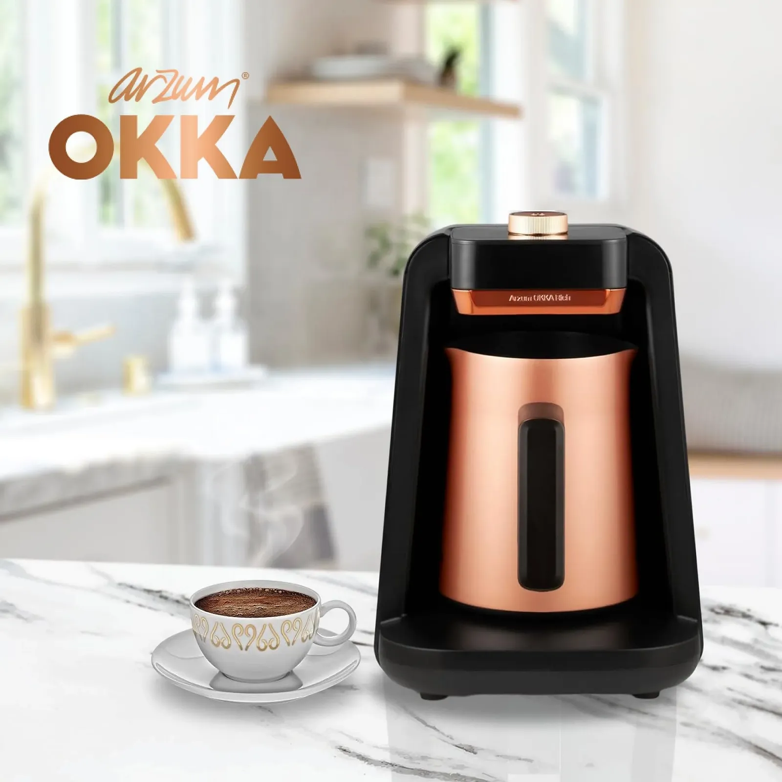 Кофеварка для кофе по-турецки Arzum OKKA RICH SPIN PRO Хром (Медь), фото №5