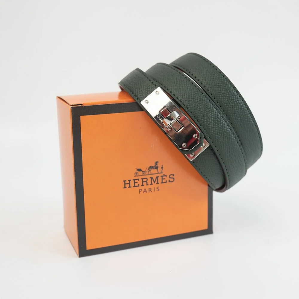 Женский ремень зеленый брендовый Hermes, фото №6