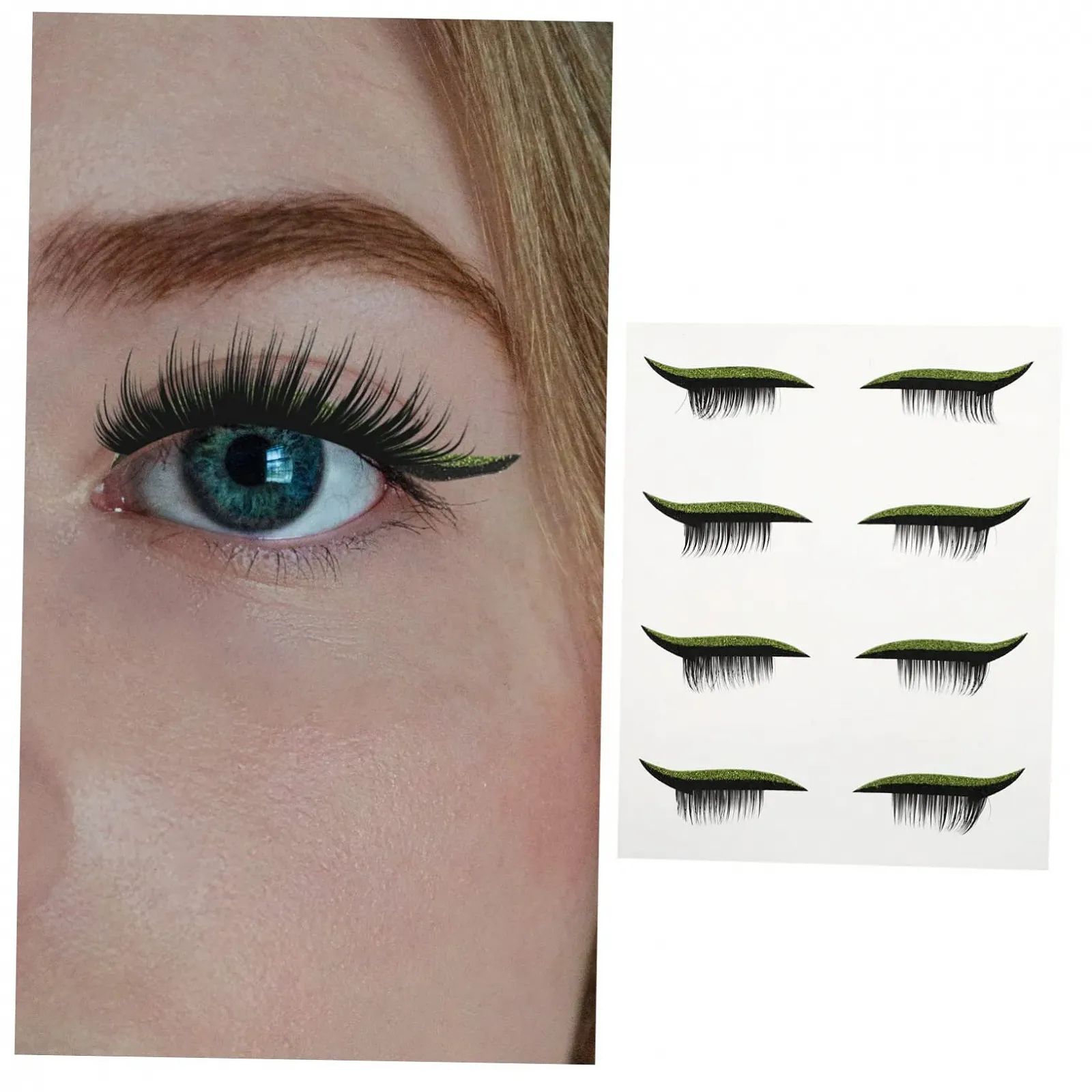 Накладні вії, макіяж очей, фото №5