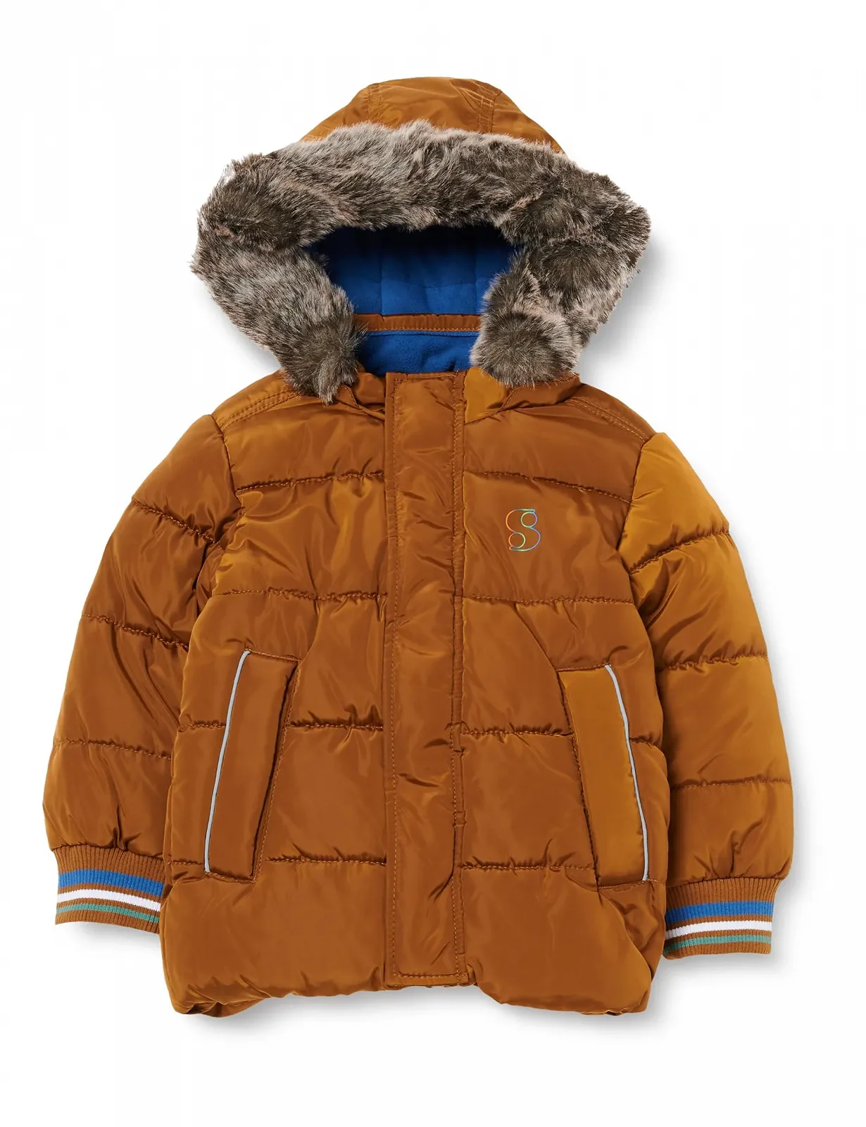 Куртка стеганая s.Oliver со съемным искусственным мехом, фото №1 Куртка стеганая s.Oliver со съемным искусственным мехом, фото №1